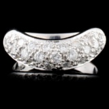 Platinum 0.93ctw Diamond Ring