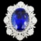 18K Gold 23.15 Tanzanite & 4.74ct Diamond Ring