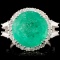 18K Gold 8.14ct Emerald & 1.40ctw Diamond Ring