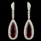 18K Gold 15.24ct Tourmaline & 2.77ctw Diamond Earr