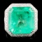 18K Gold 23.83ct Emerald & 3.98ctw Diamond Ring