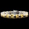 14K Gold 20.05ct Topaz 0.56ctw Diamond Bracelet