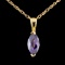 14K Gold 1.00ct Amethyst Pendant