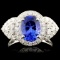 18K Gold 1.93ct Tanzanite & 0.90ctw Diamond Ring