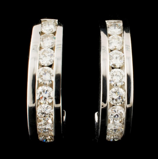 14K Gold 1.60ctw Diamond Earrings