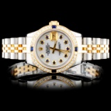 Rolex YG/SS DateJust Diamond Ladies Watch