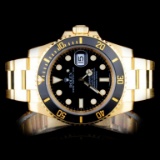 Rolex 18K YG Submariner Men's Watch