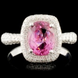 18K Gold 2.11ct Spinel & 0.95ctw Diamond Ring