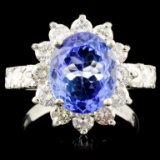 14K Gold 4.57ct Tanzanite & 1.64ctw Diamond Ring