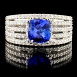 14K Gold 2.51ctw Tanzanite & 1.32ctw Diamond Ring