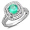 14K Gold 1.50ct Emerald & 0.75ct Diamond Ring