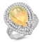 14K Gold 3.00ct Opal & 1.00ct Diamond Ring