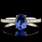 14K Gold 1.59ct Tanzanite & 0.21ctw Diamond Ring