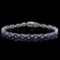 14k Gold 10.00ct Tanzanite & 0.50ct Diam Bracelet