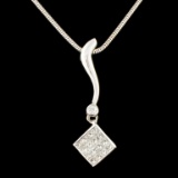 14K Gold 0.64ctw Diamond Pendant