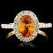18K Gold 1.63ct Sapphire & 0.74ctw Diamond Ring