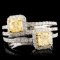 18K Gold 1.67ctw Fancy Diamond Ring