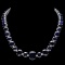 14k Gold 170.00ct Sapphire & 2.00ct Diam Necklace