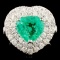 18K Gold 2.23ct Emerald & 1.79ctw Diamond Ring