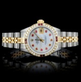 Rolex YG/SS DateJust Ladies 1.00ct Diamond Watch