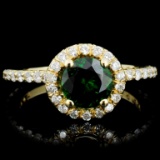 14K Gold 3.00ct Tourmaline & 0.75ctw Diamond Ring