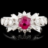 18K Gold 0.73ct Ruby & 0.71ctw Diamond Ring