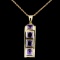 14K Gold 2.35ct Amethyst Pendant