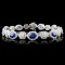 18K Gold 9.13ctw Sapphire & 3.16ctw Diamond Bracel