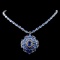 14K White Gold 42.50ct Tanzanite & 2.20ct Diamond