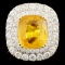 18K Gold 7.66ct Sapphire & 2.99ctw Diamond Ring