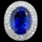 18K Gold 16.55ct Tanzanite & 2.05ct Diamond Ring