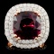 18K Gold 8.65ct Tourmaline & 1.44ctw Diamond Ring