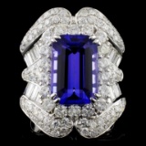 18K White Gold 5.95ct Tanzanite & 3.40ct Diamond R