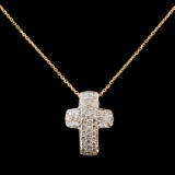 14K Gold 0.39ctw Diamond Pendant