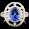 14K Gold 1.88ct Tanzanite & 0.75ctw Diamond Ring