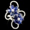 18K Gold 4.90ctw Sapphire & 0.68ctw Diamond Ring