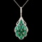 14K Gold 6.58ctw Emerald & 0.87ctw Diamond Pendant