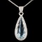 14K Gold 5.00ct Aquamarine & 0.25ctw Diamond Penda