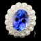 18K Gold 4.92ct Tanzanite & 1.07ctw Diamond Ring