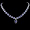 14K Gold 38.99ctw Tanzanite & 7.74ctw Diamond Neck