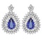 14K Gold 11.00ct Tanzanite & 4.00ct Diamond Earrin