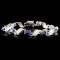 14K Gold 6.84ct Sapphire & 0.27ctw Diamond Bracele