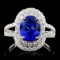 18K White Gold 2.20ct Tanzanite & 1.05ctw Diamond