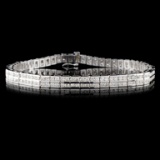 14K White Gold 4.57ctw Diamond Bracelet