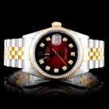 Rolex Two-Tone 36MM DateJust Diamond Wristwatch