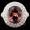 18K Gold 6.02ct Tourmaline & 2.14ct Diamond Ring