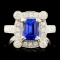 18K Gold 2.01ct Tanzanite & 1.04ctw Diamond Ring