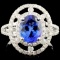 14K Gold 2.05ct Tanzanite & 0.75ctw Diamond Ring