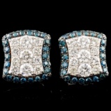 14K Gold 1.48ctw Diamond Earrings