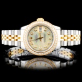 Rolex YG/SS DateJust Diamond Ladies Wristwatch